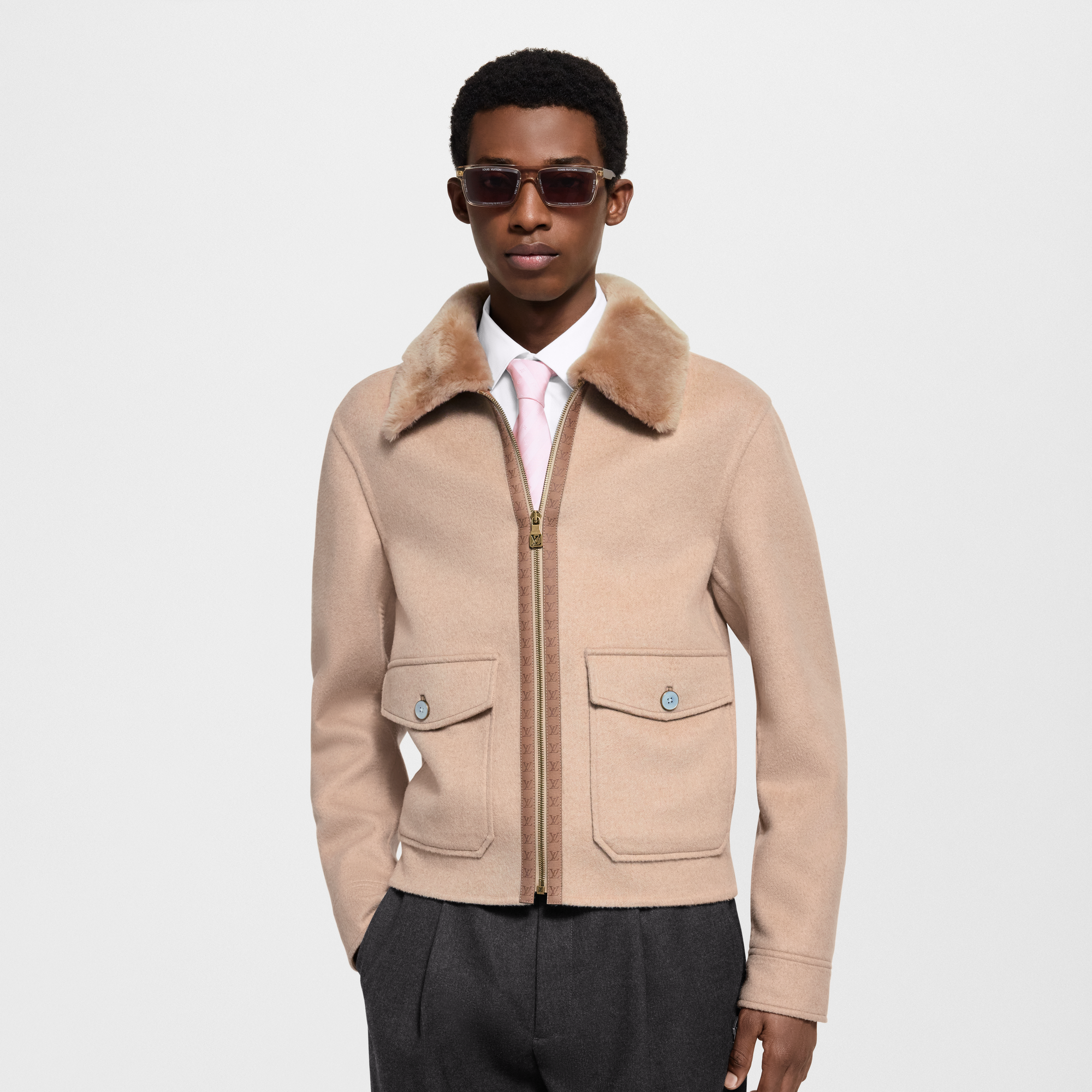 Vicuna-Cashmere Blend Double Face Blouson  in Men's Ready-to-Wear Outerwear and Coats collections by Louis Vuitton (Product zoom)